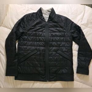 Lululemon The Bomb Reversible Bomber
Insulated Jacket Black/Grey Women's 12 EUC